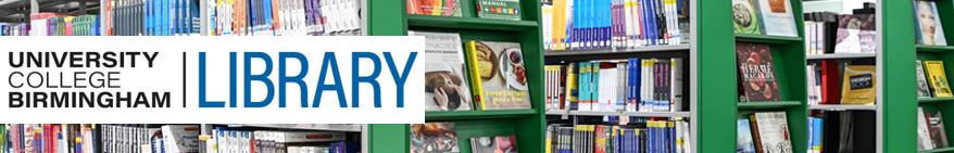 University College Birmingham: Library Help banner